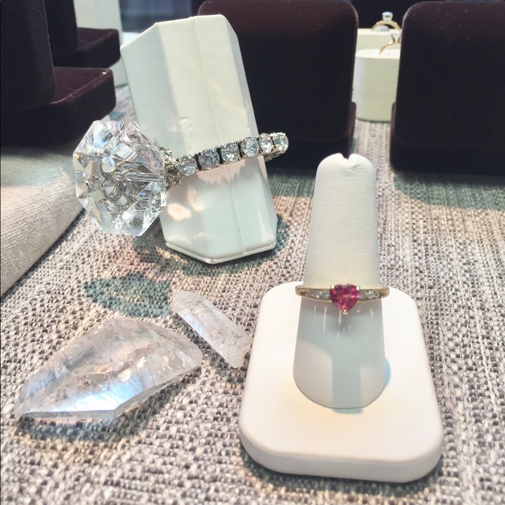 Gold Plated Pink Stone Ring